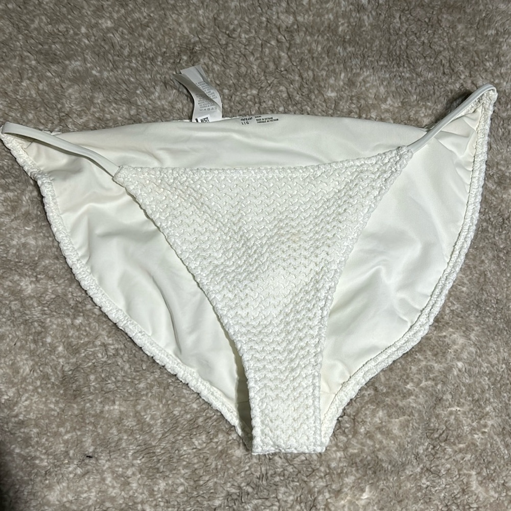 Aerie White Knit Bikini Bottom